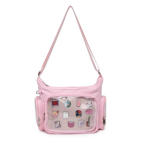 Canvas Ita Bag Crossbody Shoulder Bag Kawaii Purses And Handbags With Anime >:( - Picture 1 of 7
